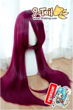 วิกแดงไวน์ 80 cm (หนาพิเศษ!!) by 9-Tail